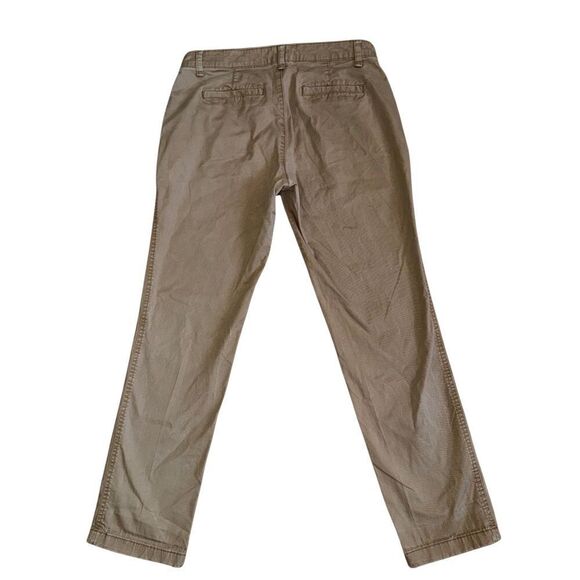 Gap Girlfriend Khaki Tan Neutral Cotton Pants - Size 4 - Picture 5 of 10